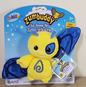 Webkinz Zumbuddy Zahara First Edition Yellow Blue Plush Littlr Buddy New
